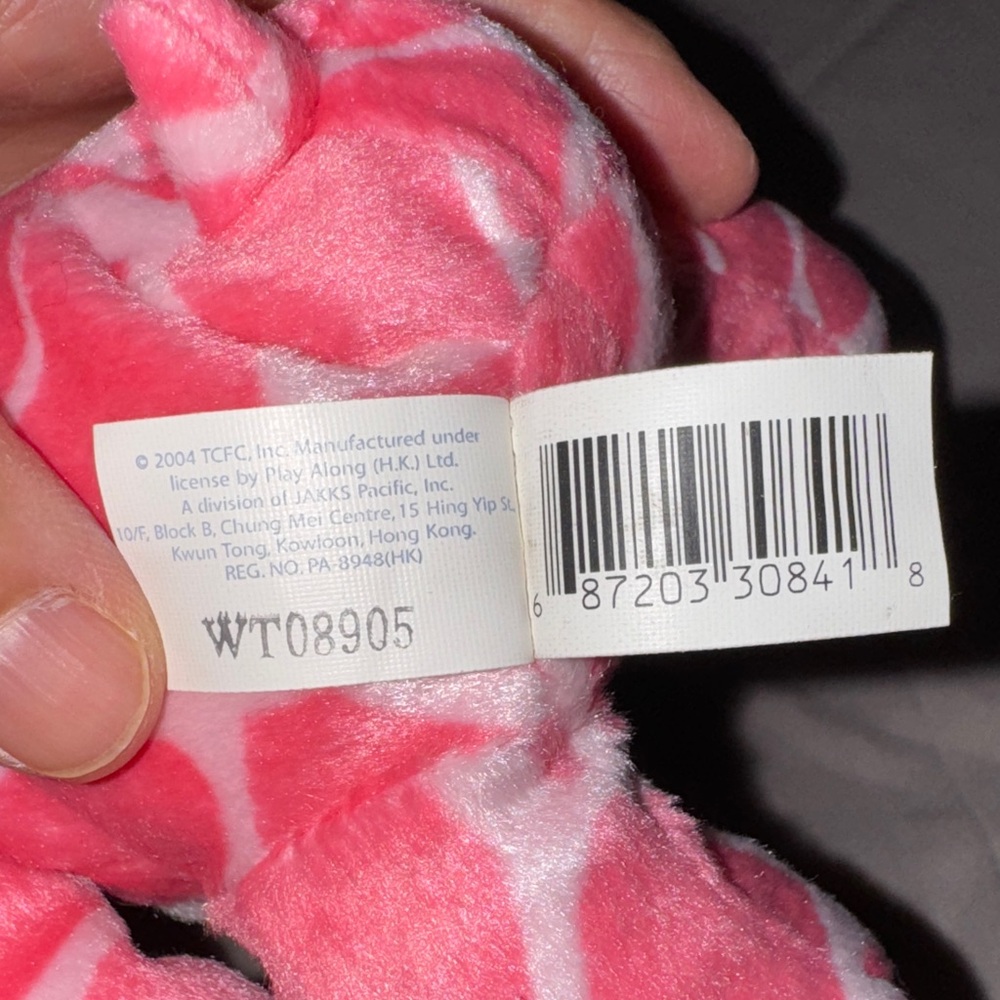 2004 Care Bears Pink and White Plush with Rainbow - Picture 4 of 6